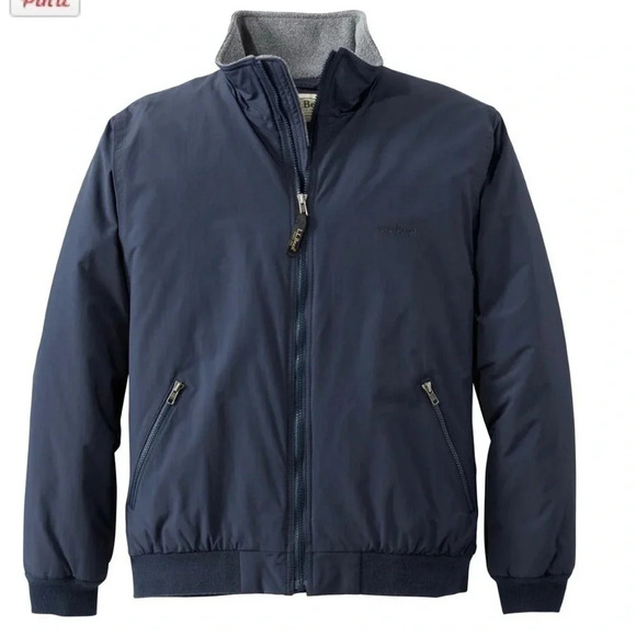 LL BEAN men’s warm up jacket fleece lined item 205107 - Picture 3 of 6